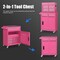 2-in-1 Tool Chest Cabinet with 5 Sliding Drawers and 4 Universal Wheels Perfect for Garage or Workshop